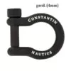Stainless Steel Shackle Clasp 4 mm - large (black), fits all bracelets with 4 mm clasp - 4mm Black Shackle